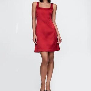 Gap, Red Satin Mini Dress